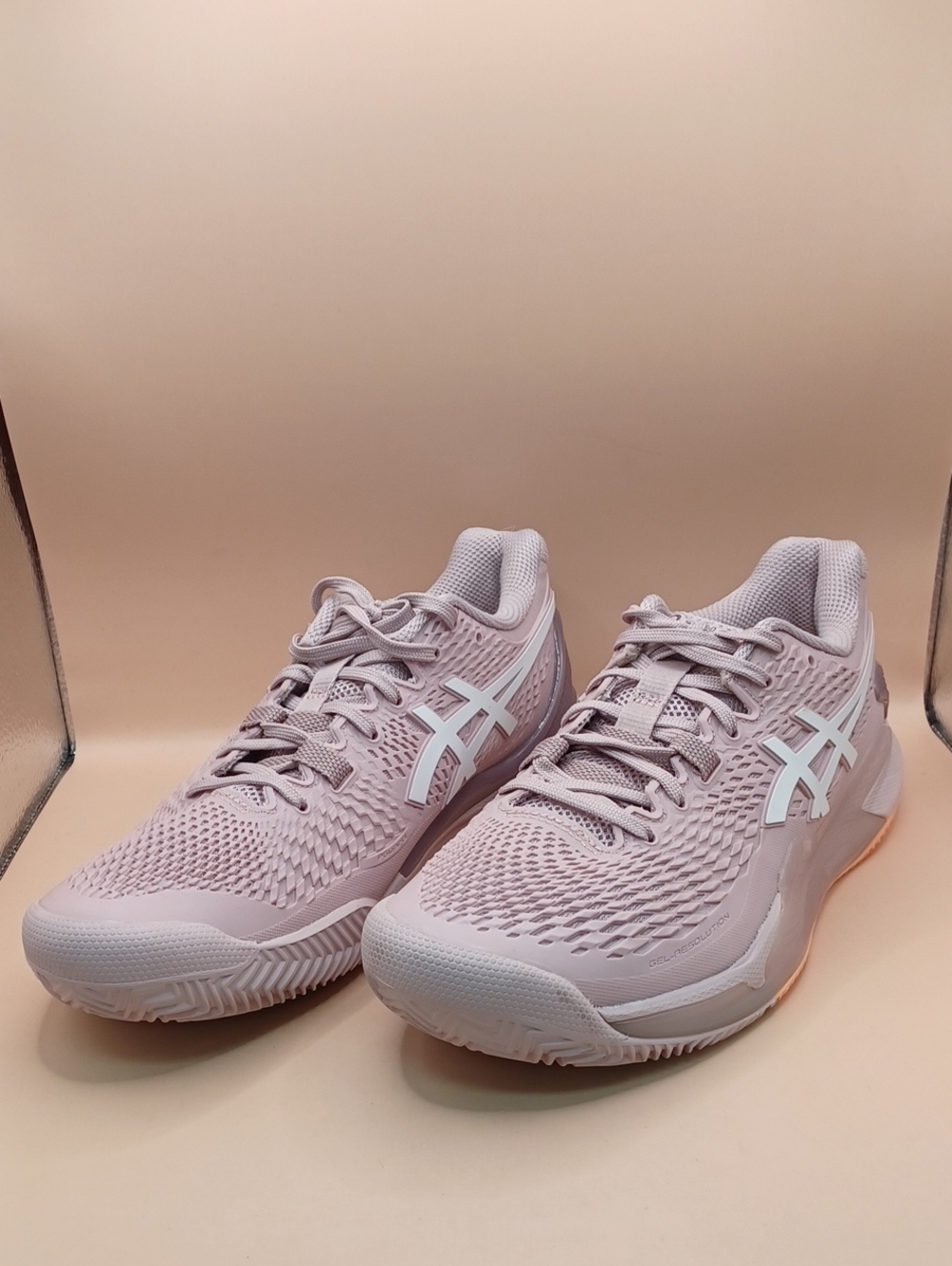 Pre-Owned Asics Gel-Resolution 9 Sneakers-Watered Rose/White Women Size 8.5 US